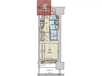 レオンヴァリエ長堀通(1K/8階)の間取り写真