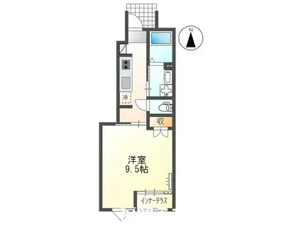 CIME (1K/1階)の間取り写真