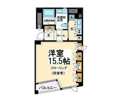 つつじヶ丘アーベント(1K/4階)の間取り写真