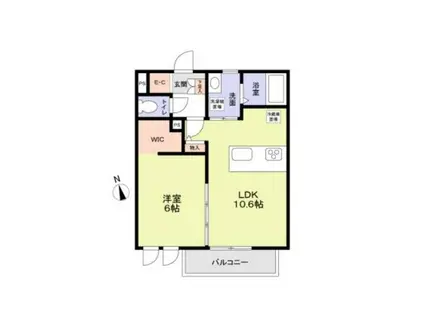 SHARON(1LDK/2階)の間取り写真