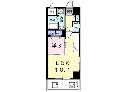 アンドーバーテラス識名(1LDK/2階)の間取り写真