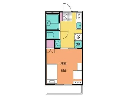 泰平マンション(1K/2階)の間取り写真