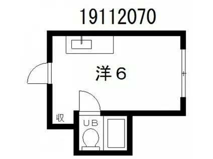 COCOメゾン西田辺(ワンルーム/6階)の間取り写真