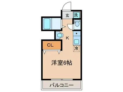 ローエングリーンハイツ(1K/2階)の間取り写真