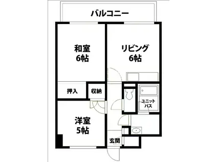 トリム平岸(2DK/8階)の間取り写真