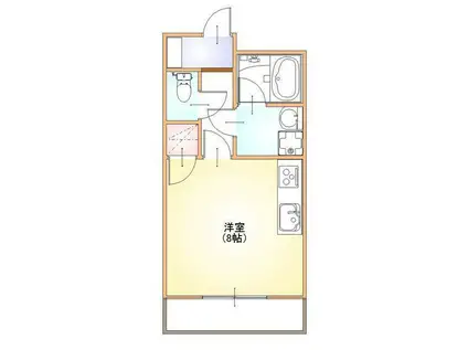 小野第一マンション(ワンルーム/2階)の間取り写真