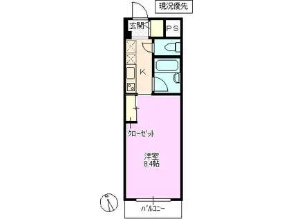 ワコーパレス善光寺下(1K/1階)の間取り写真