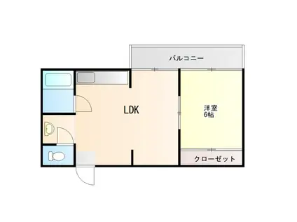 マンション幸栄(1LDK/4階)の間取り写真