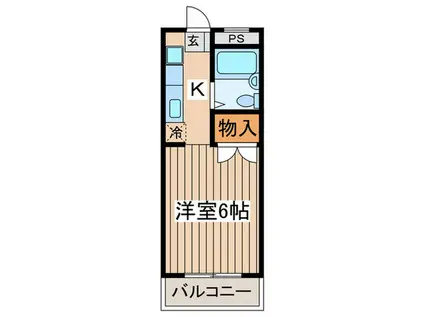 メゾンイースト(1K/2階)の間取り写真