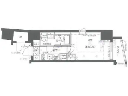 ZOOM恵比寿 ズーム恵比寿(1K/4階)の間取り写真