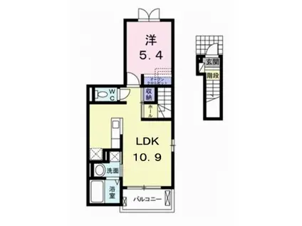 ビアンコ カンドーレ(1LDK/2階)の間取り写真