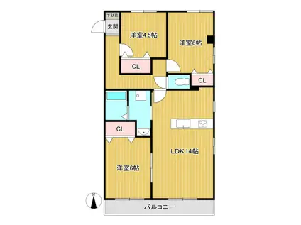 アークヒル宮前(3LDK/2階)の間取り写真