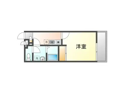 クレイノしまだばる(1K/2階)の間取り写真