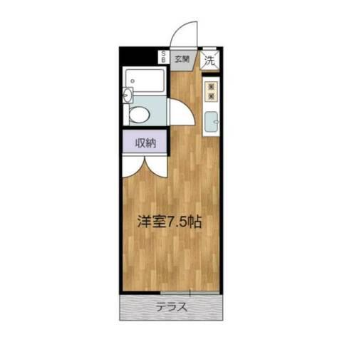 エスポワール(ワンルーム/1階)の間取り写真