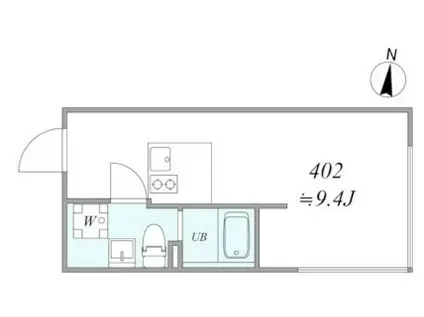 トリアス144(1DK/3階)の間取り写真