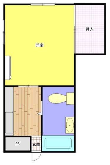 アルフィーネ天瀬(1K/4階)の間取り写真