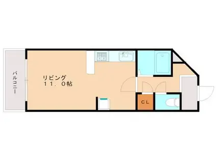 COZY PLACEわじろ(ワンルーム/3階)の間取り写真