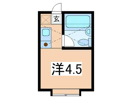 プレミール白楽(ワンルーム/1階)の間取り写真