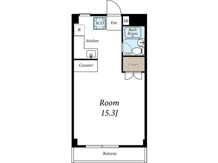アーバンハイツ(ワンルーム/2階)の間取り写真
