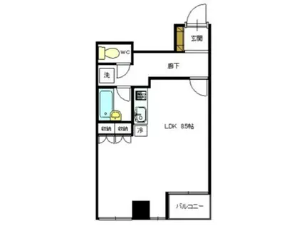 マイコート日野II(1K/5階)の間取り写真