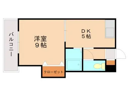 フジコーポラスI(1DK/1階)の間取り写真