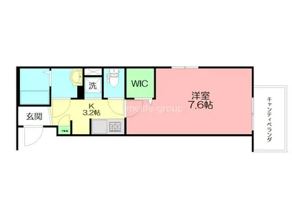 LUMIERE MAKI(1K/2階)の間取り写真