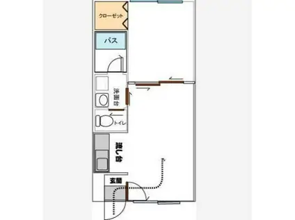 ピュアパレス美原(1LDK/2階)の間取り写真