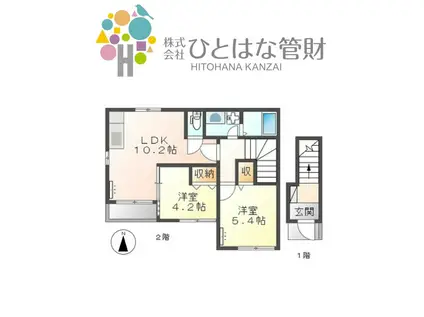 グランシャリオIII(2LDK/2階)の間取り写真