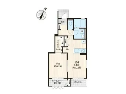 ソレイユ(1LDK/1階)の間取り写真