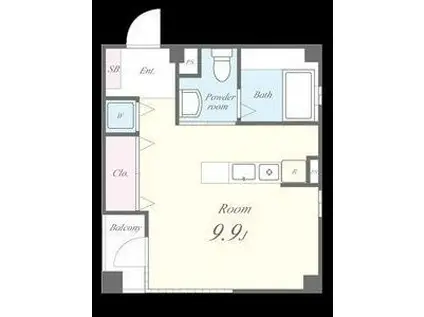 サンキャッスル田川(ワンルーム/3階)の間取り写真