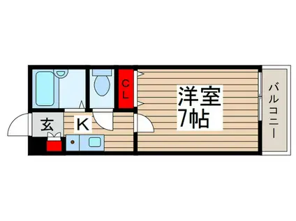 バードヒルズ(1K/2階)の間取り写真