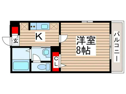 フォレットおおたか(1K/2階)の間取り写真