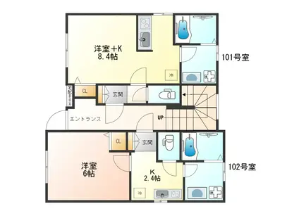 新蒲田アパート(1K/1階)の間取り写真