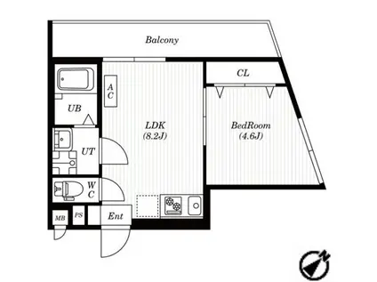 サンアライズ吉祥寺(1LDK/4階)の間取り写真
