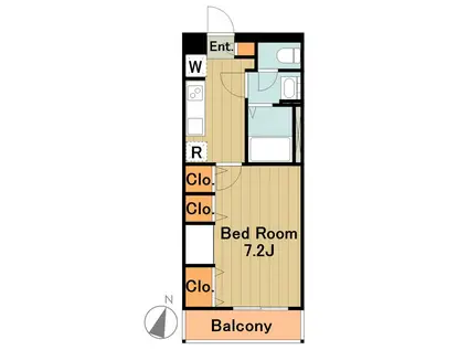 グレイス堀之内(1K/1階)の間取り写真