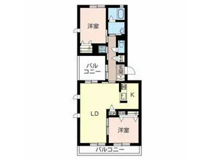 ルーチェ(2LDK/3階)の間取り写真