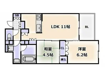 ラヴィータ日本橋(2LDK/10階)の間取り写真