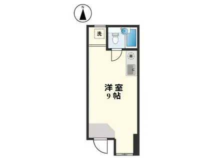 ヴィラ・オッティコ(ワンルーム/1階)の間取り写真