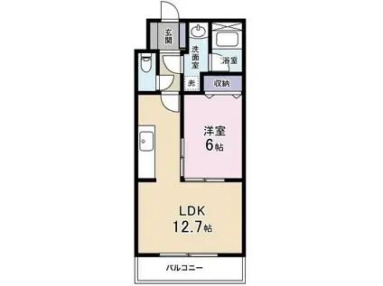 NY ESPERANSAII(1LDK/1階)の間取り写真