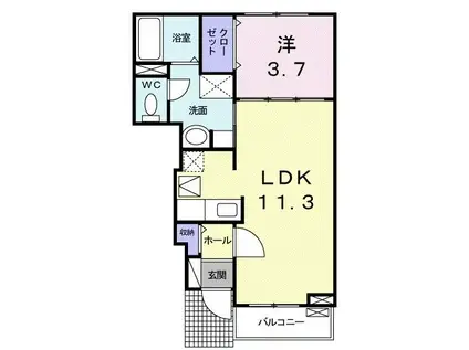 サンセレーノ II(1LDK/1階)の間取り写真