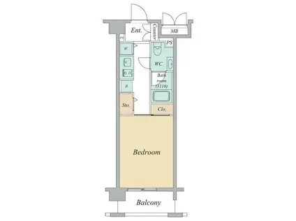 ニューシティアパートメンツ亀戸(1K/6階)の間取り写真