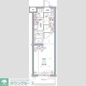 クレヴィスタ成増(1K/4階)の間取り写真