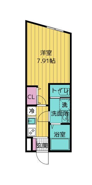 クリオ ラモード神楽坂(1K/1階)の間取り写真