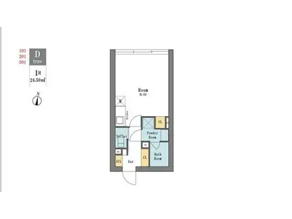 LEGALAND西新宿ANNEX(ワンルーム/2階)の間取り写真