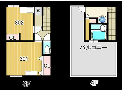 NAKAGAMI BLDG(1K/3階)の間取り写真