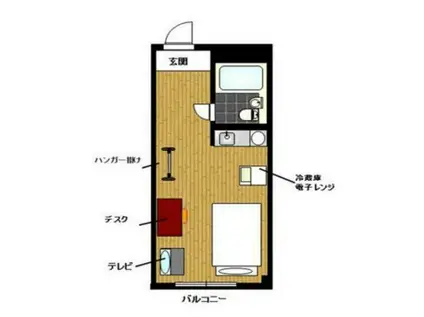 YM高田馬場(ワンルーム/4階)の間取り写真