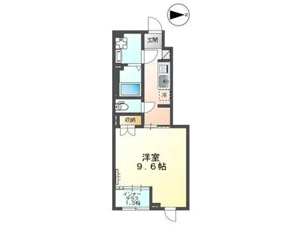 スターテラス雲山(1K/1階)の間取り写真