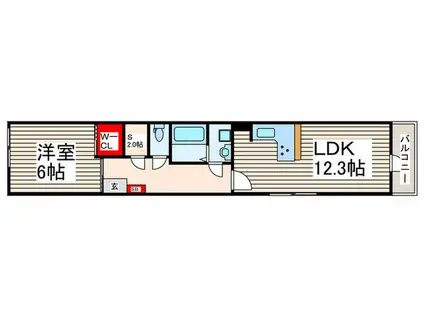 フローレ船堀(1SLDK/4階)の間取り写真