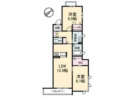 PEPPERGRASS(2LDK/3階)の間取り写真