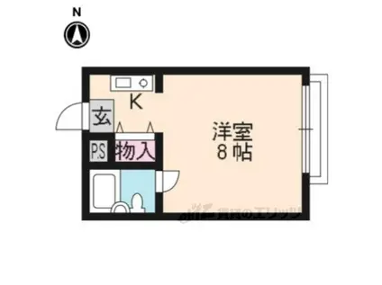 アトラス宮越(1K/2階)の間取り写真